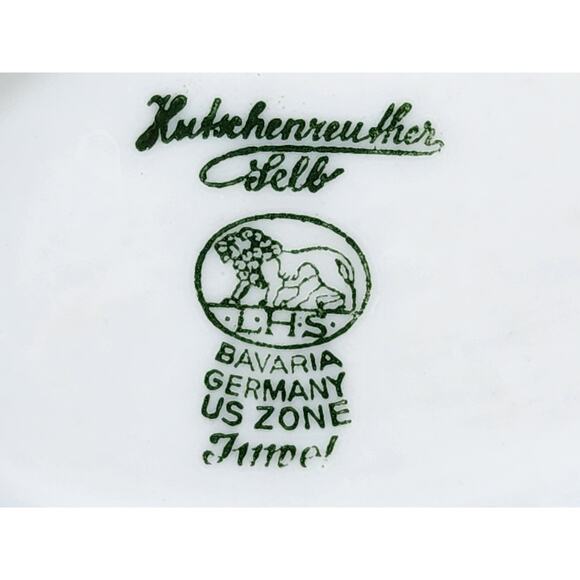 Hutschenreuther Gravy Bowl w Plate Turvel Porcelain Bavaria Germany US Zone Vtg - Picture 10 of 13